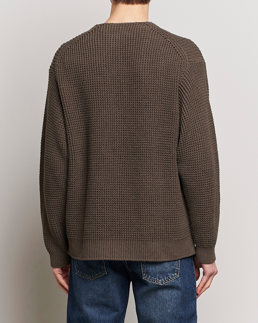 Homme | Pulls Et Tricots | Nudie Jeans | Kent Pineapple Knitted Cardigan Brown Melange