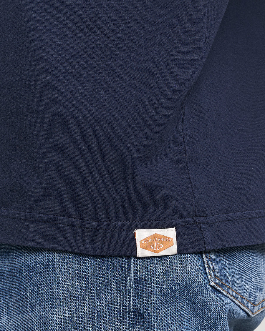 Homme | T-shirts | Nudie Jeans | Uno Everyday Crew Neck T-Shirt Blue