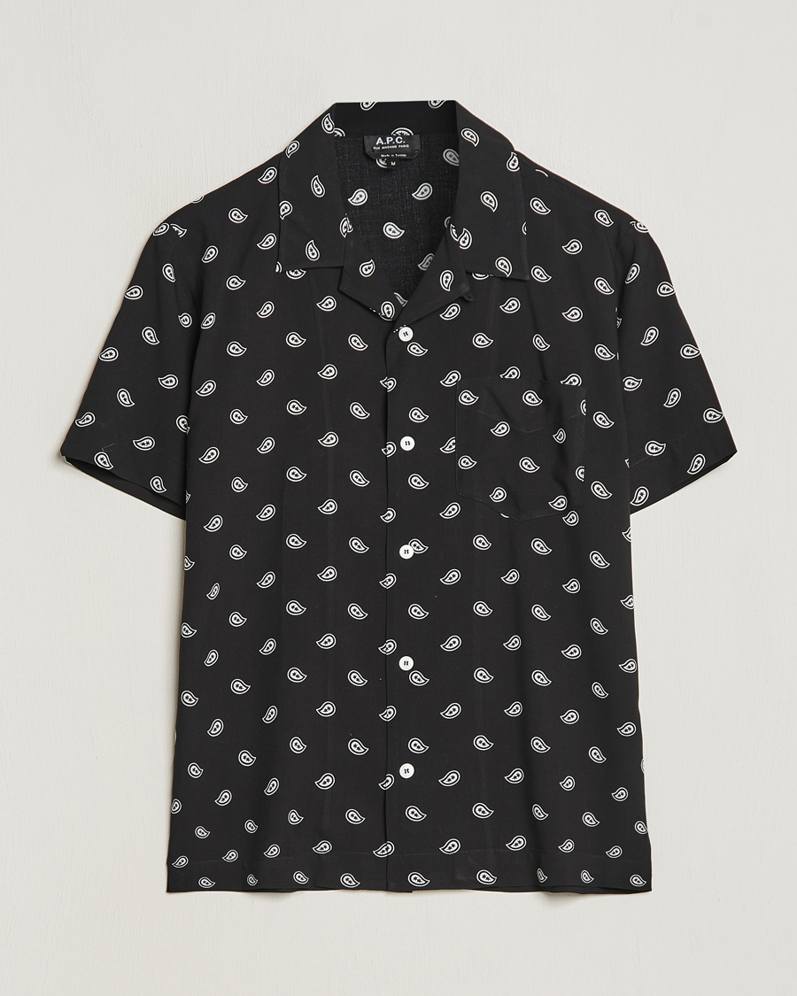 Homme | Chemises | A.P.C. | Lloyd Printed Paisley Resort Shirt Black