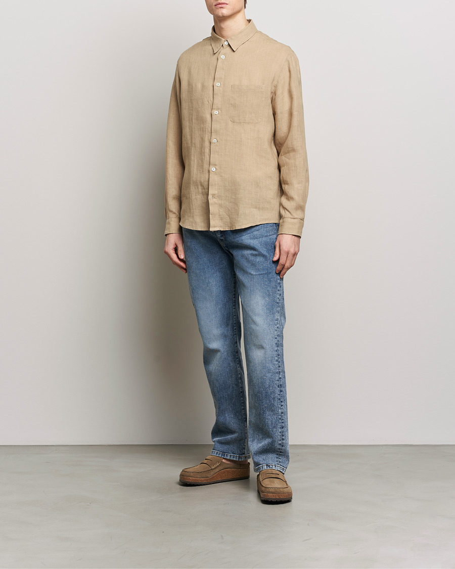 Homme | Chemises | A.P.C. | Cassel Linen Shirt Beige