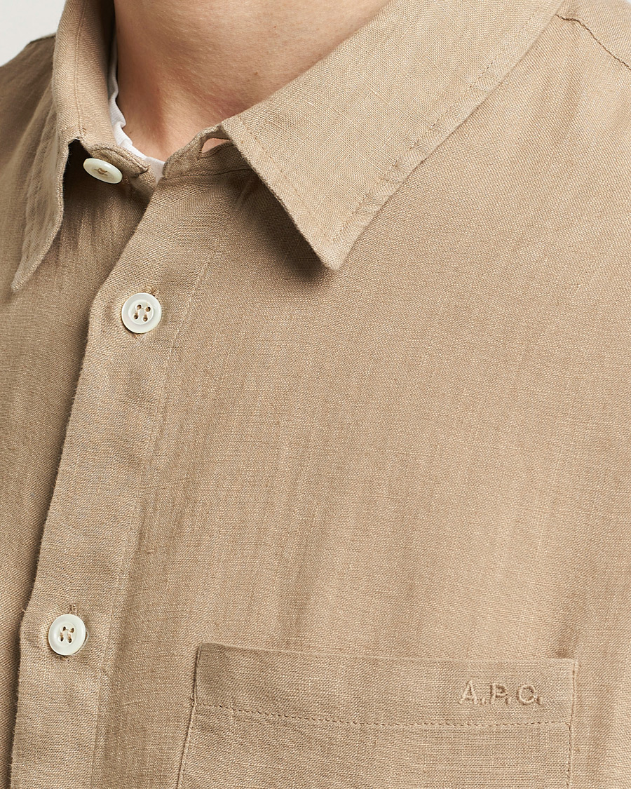 Homme | Chemises | A.P.C. | Cassel Linen Shirt Beige