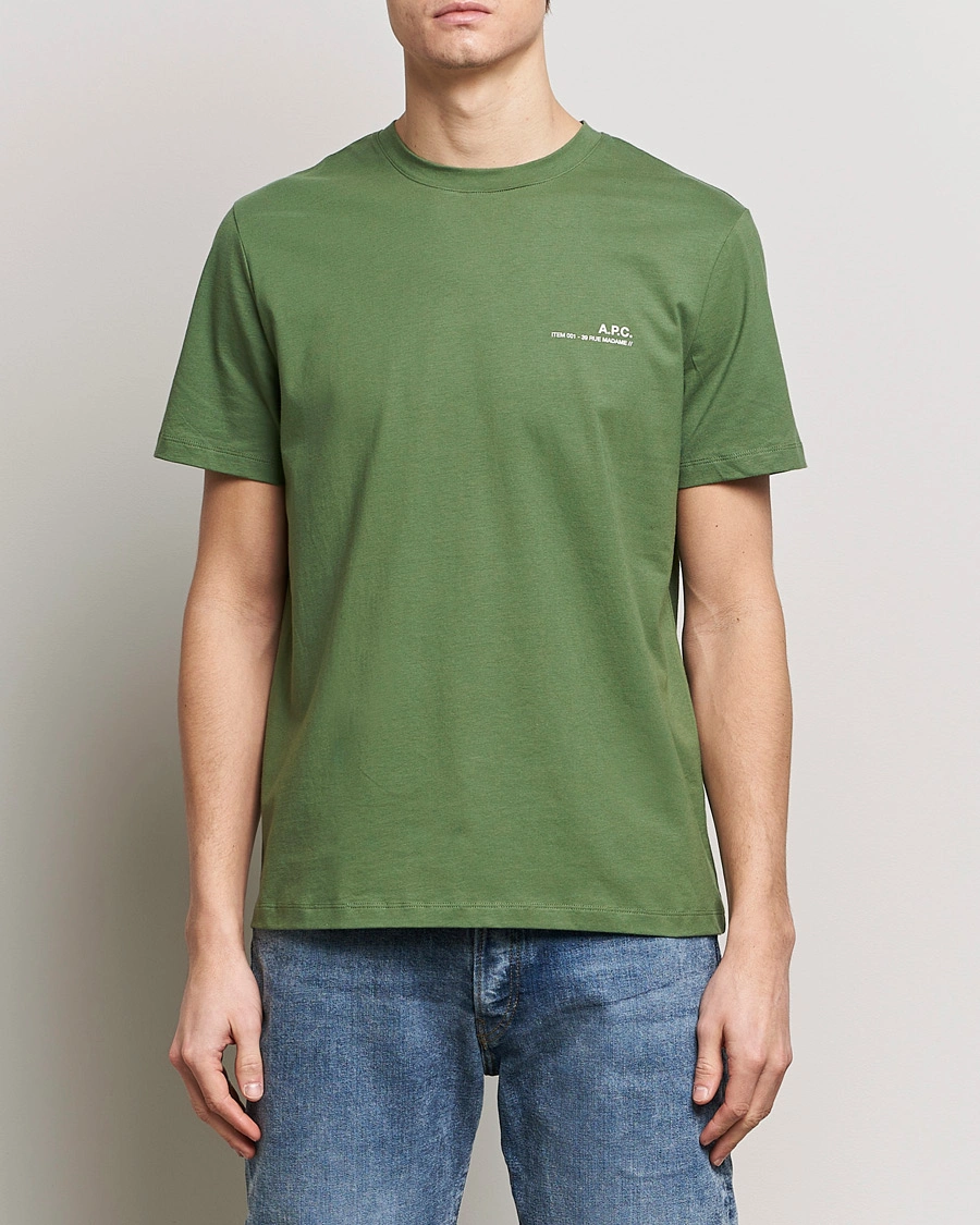 Homme | Offre de fidélité | A.P.C. | Item T-shirt Gray Green