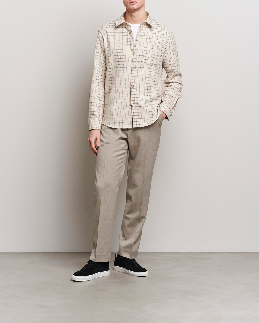 Homme | Chemises | A.P.C. | Trek Checked Overshirt Ecru
