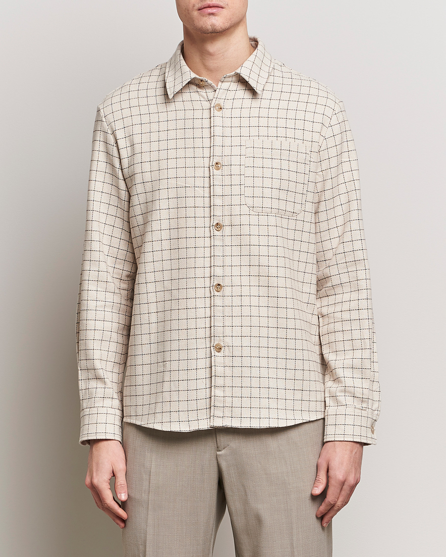 Homme | Chemises | A.P.C. | Trek Checked Overshirt Ecru