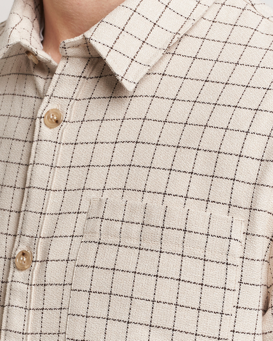 Homme | Chemises | A.P.C. | Trek Checked Overshirt Ecru