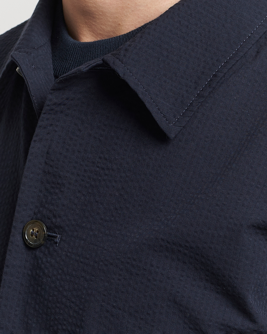 Homme | Chemises | A.P.C. | Brest Seersucker Overshirt Dark Navy