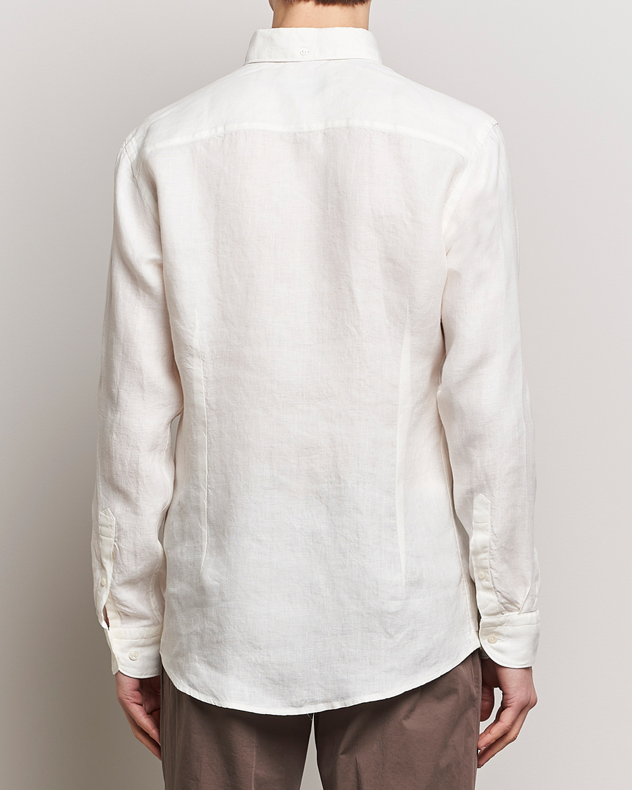 Homme | Chemises | Eton | Slim Fit Linen Button Down Shirt White
