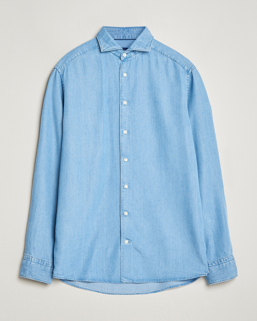 Homme | Chemises | Eton | Slim Fit Denim Tencel Shirt Blue