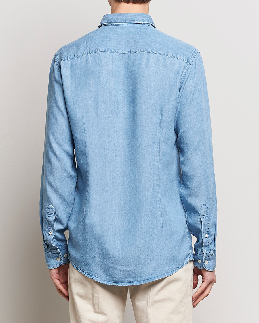 Homme | Chemises | Eton | Slim Fit Denim Tencel Shirt Blue