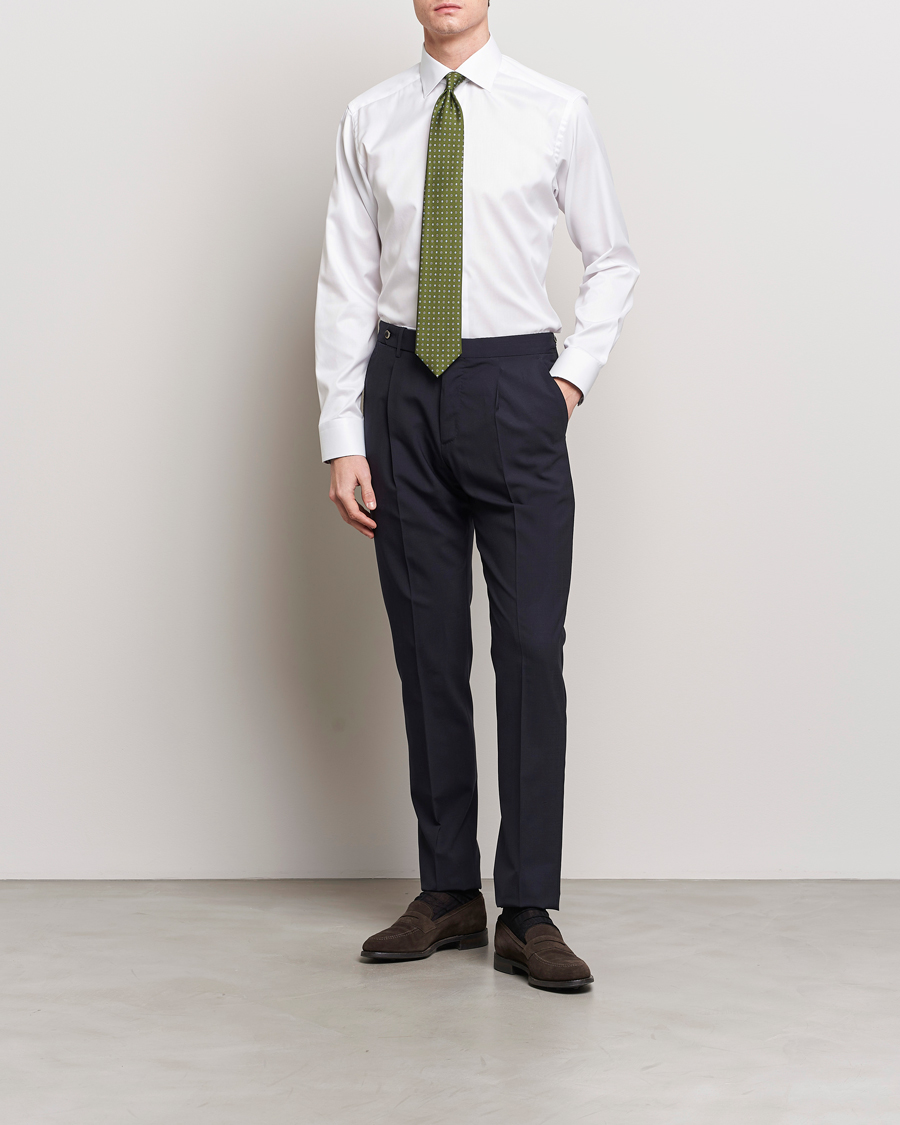 Homme | Vêtements | Eton | Slim Fit Signature Twill Contrast Shirt White