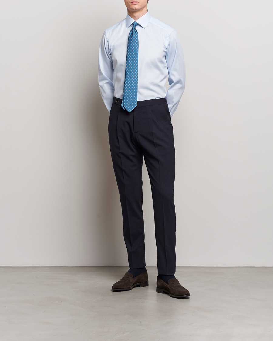 Homme |  | Eton | Slim Fit Twill Shirt Light Blue