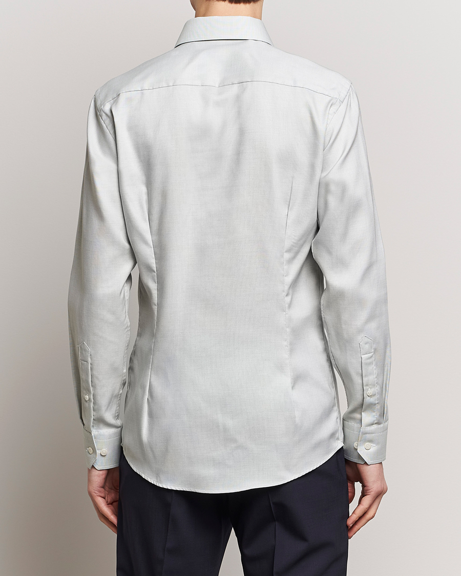 Homme | Chemises | Eton | Slim Fit Twill Shirt Mid Green