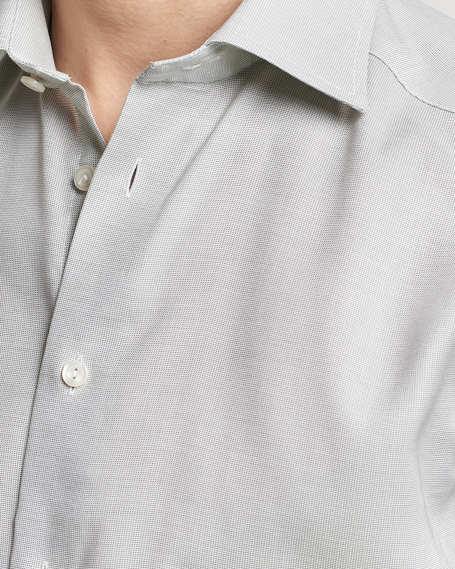 Homme | Chemises | Eton | Slim Fit Twill Shirt Mid Green