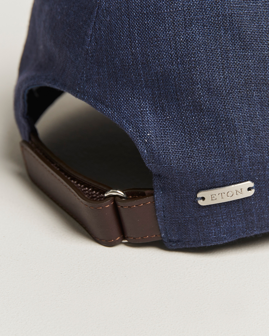 Homme | Eton Solid Linen Cap Navy Blue | Eton | Solid Linen Cap Navy Blue
