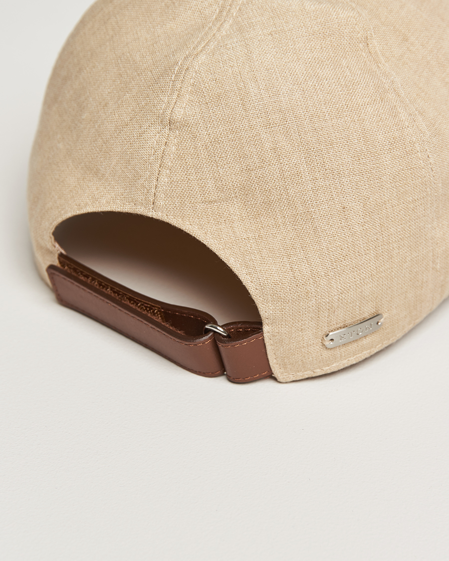Homme | Eton Solid Linen Cap Beige | Eton | Solid Linen Cap Beige