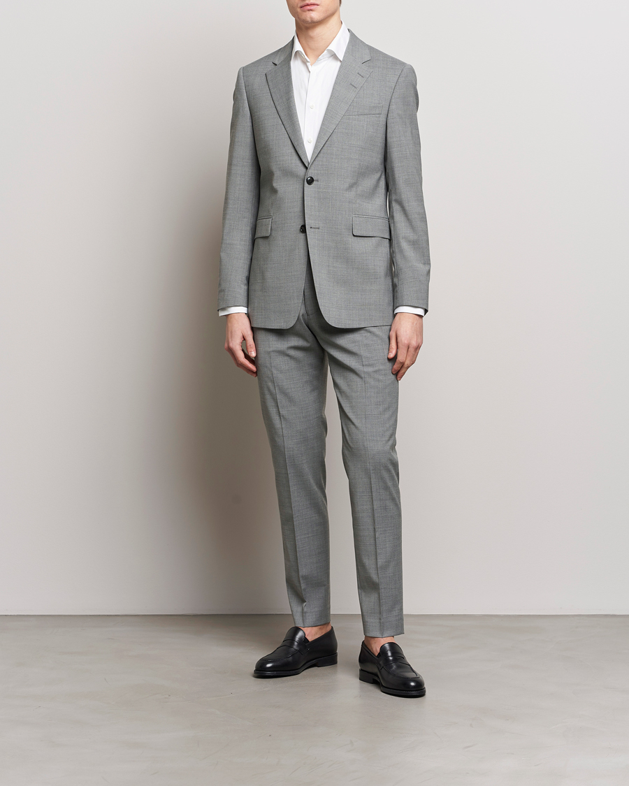 Homme | Blazers | Tiger of Sweden | Justin Wool Travel Suit Blazer Grey Melange