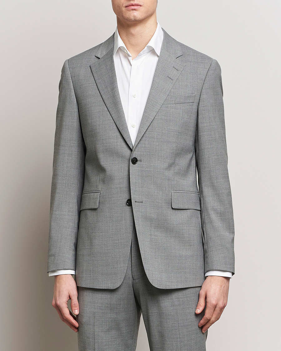 Homme | Business & Beyond | Tiger of Sweden | Justin Wool Travel Suit Blazer Grey Melange