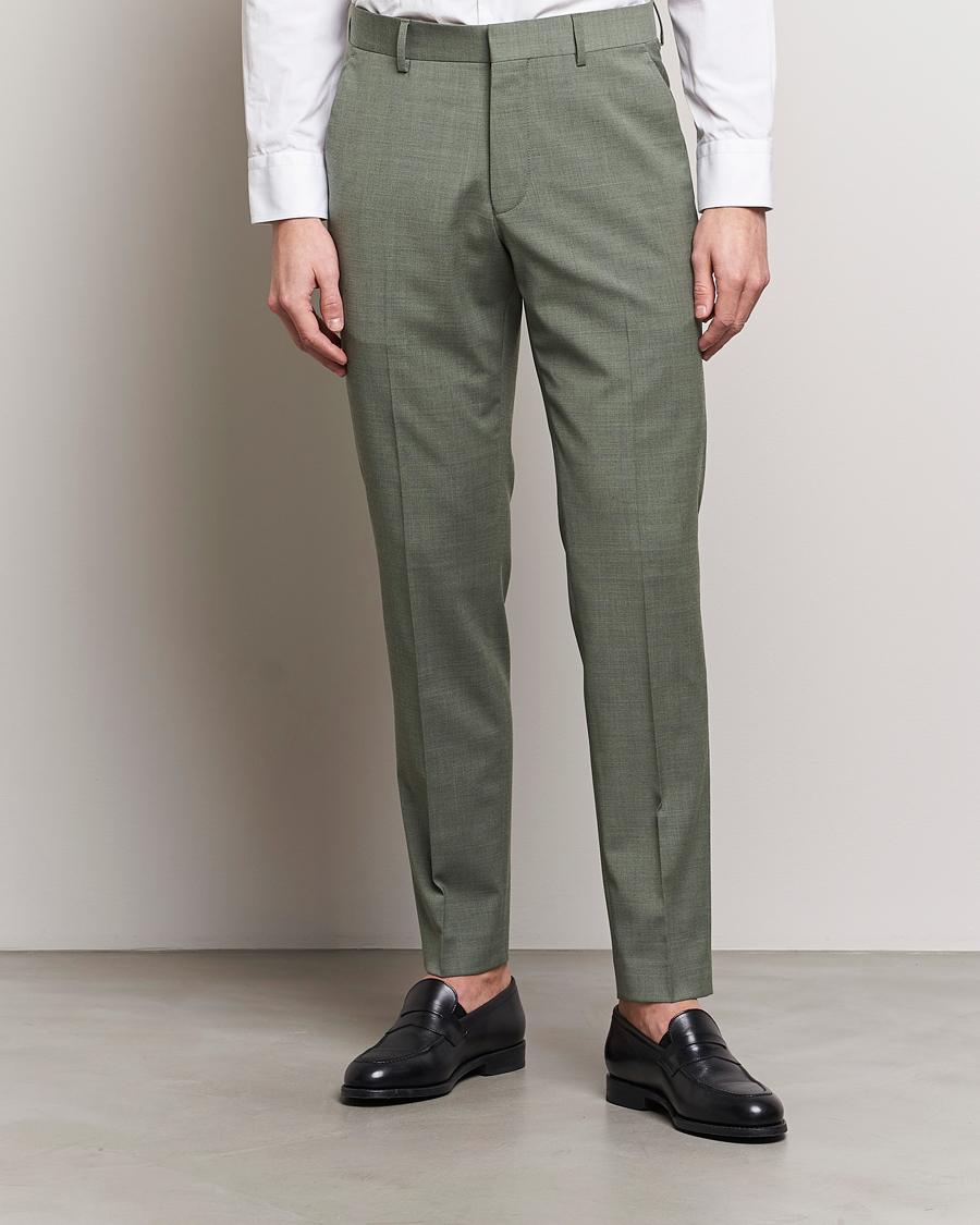 Homme | Pantalons De Costume | Tiger of Sweden | Tenuta Wool Travel Suit Trousers Shadow