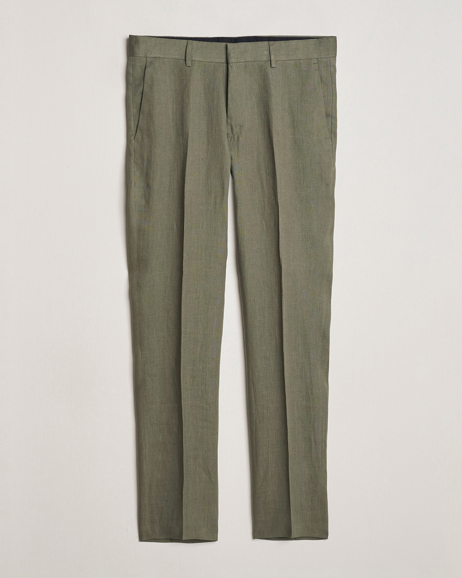 Homme | Pantalons | Tiger of Sweden | Tenuta Linen Suit Trousers Thyme