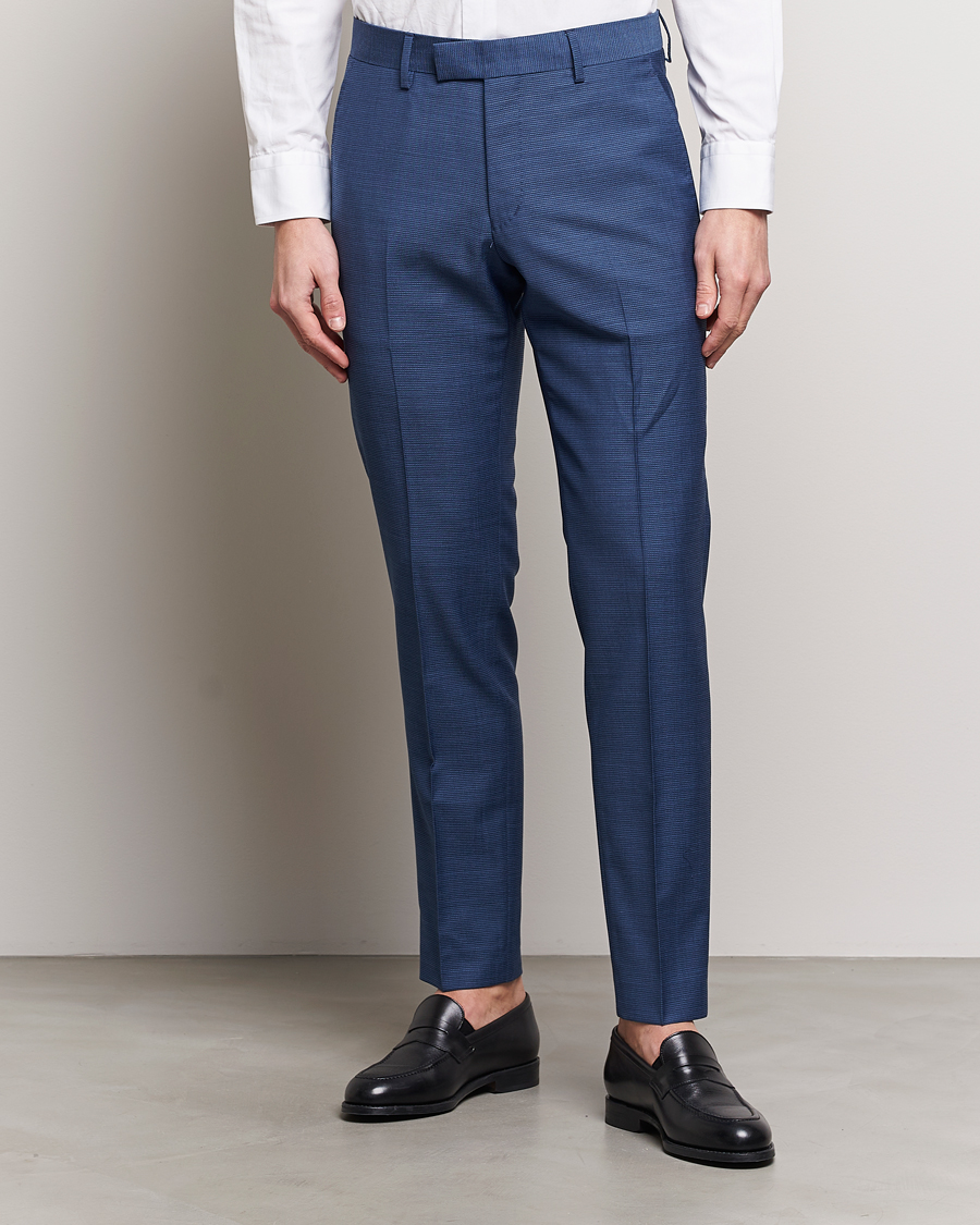 Homme | Pantalons | Tiger of Sweden | Tenuta Wool Trousers Smokey Blue