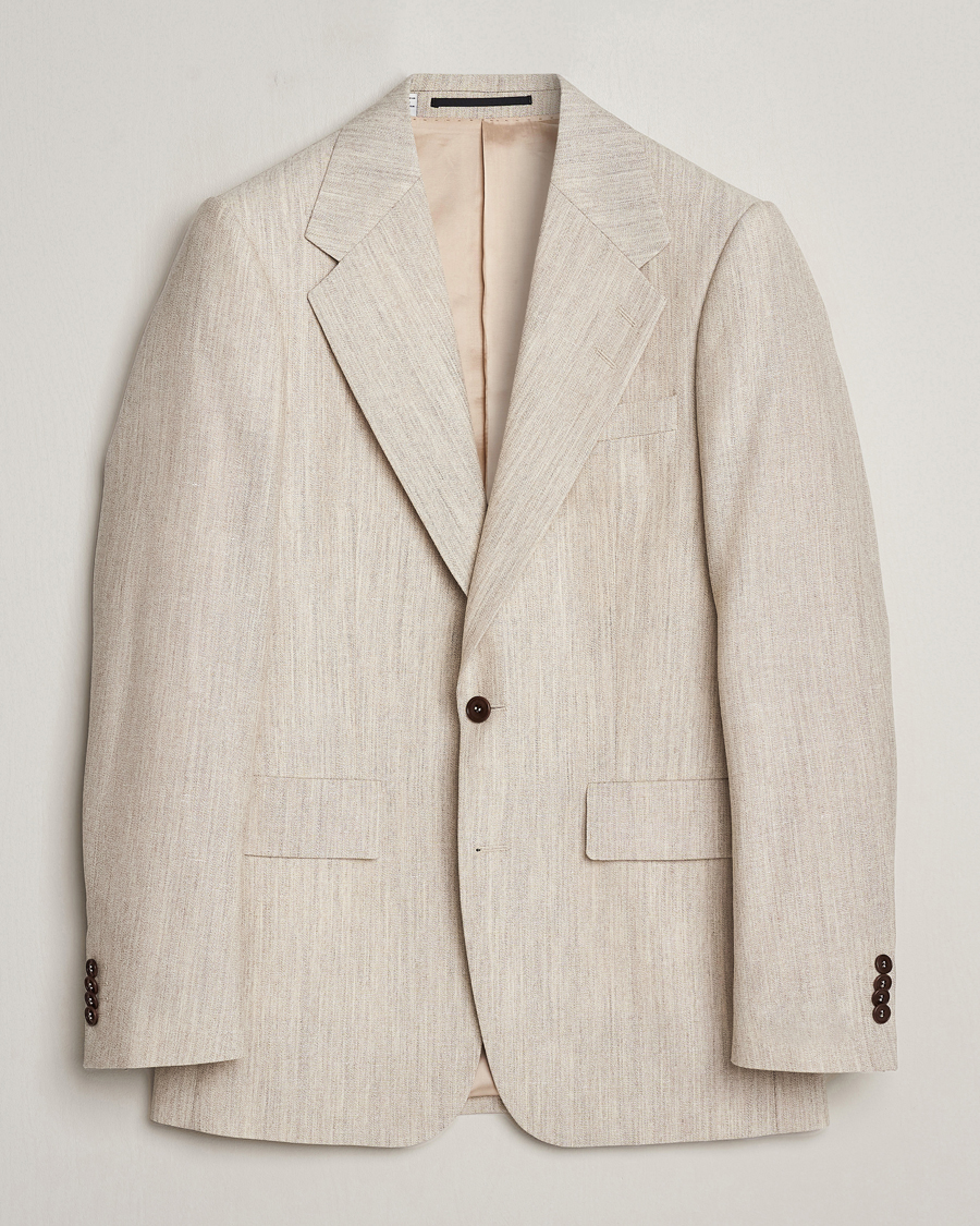 Homme | Blazers | Tiger of Sweden | Jon Wool/Linen Canvas Blazer Natural White