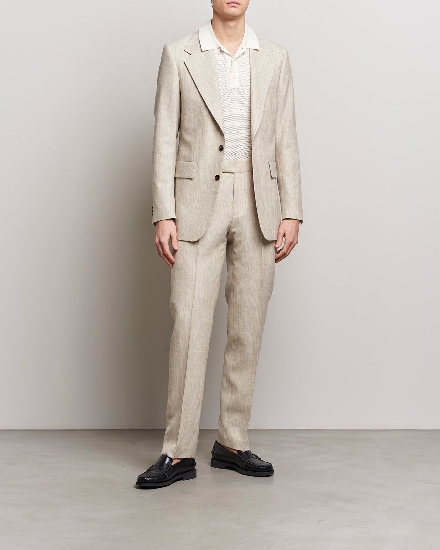 Homme | Blazers | Tiger of Sweden | Jon Wool/Linen Canvas Blazer Natural White
