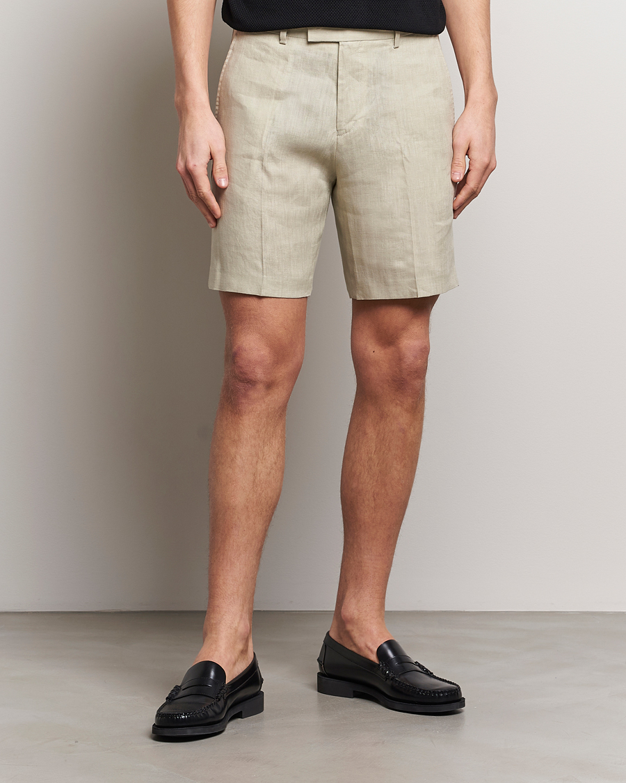Homme | Shorts | Tiger of Sweden | Thiago Linen Shorts Dawn Misty
