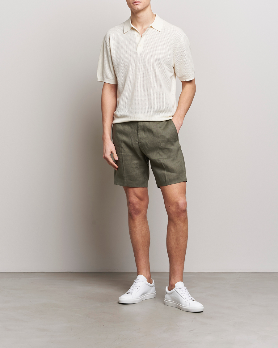 Homme | Shorts | Tiger of Sweden | Thiago Linen Shorts Thyme