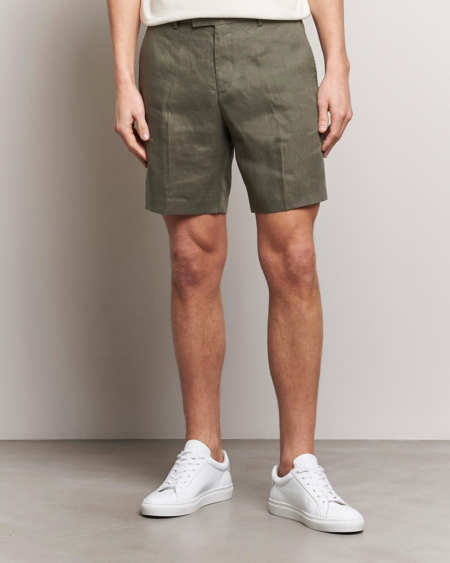 Homme | Shorts | Tiger of Sweden | Thiago Linen Shorts Thyme
