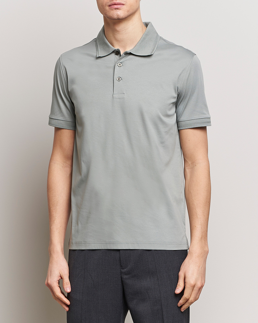 Homme | Polos | Tiger of Sweden | Riose Cotton Polo Shadow