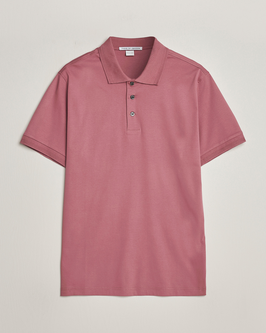 Homme | Polos | Tiger of Sweden | Riose Cotton Polo Rose Brown