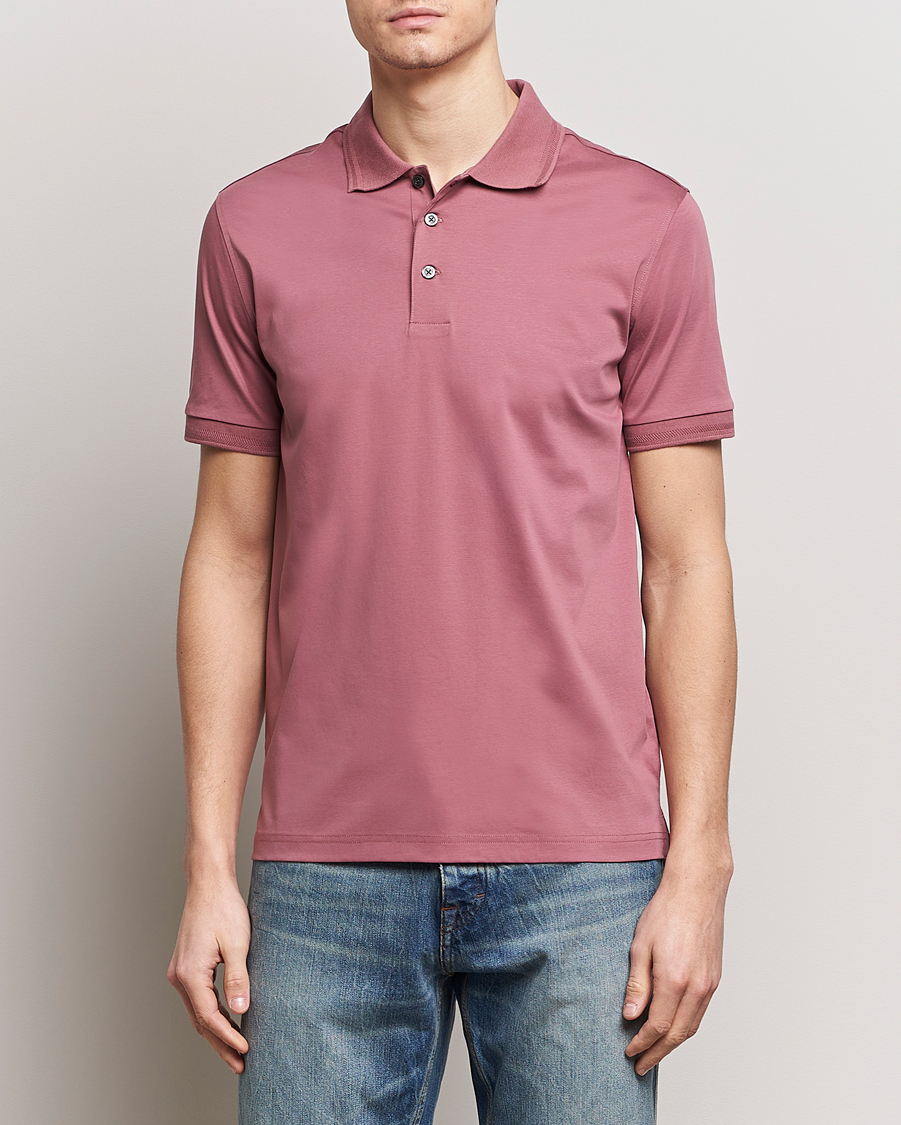 Homme | Polos À Manches Courtes | Tiger of Sweden | Riose Cotton Polo Rose Brown
