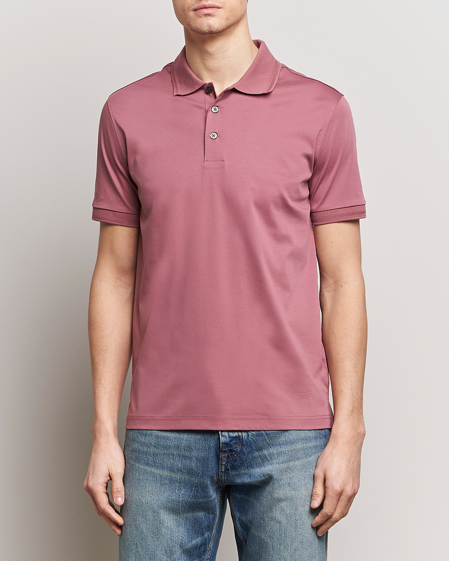 Homme | Polos | Tiger of Sweden | Riose Cotton Polo Rose Brown