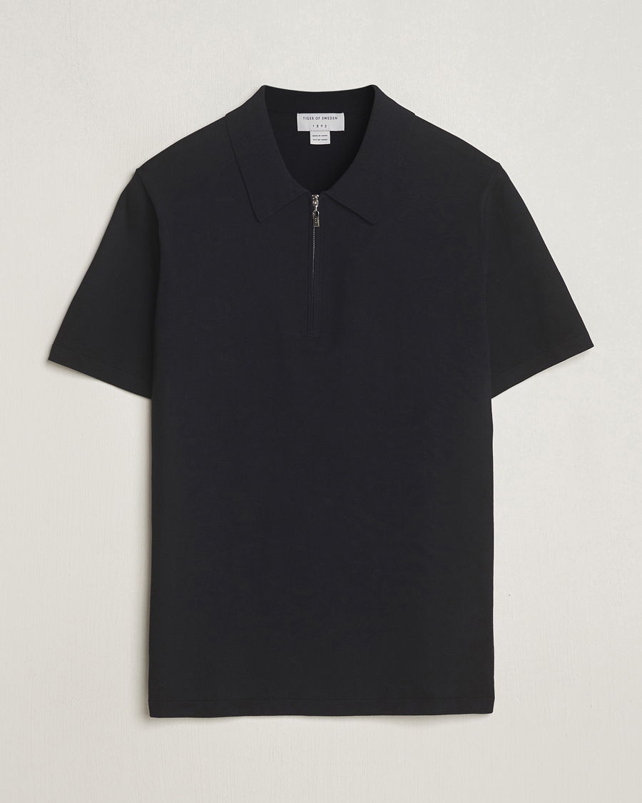Homme | Polos | Tiger of Sweden | Orbit Knitted Cotton Polo Dark Sailing
