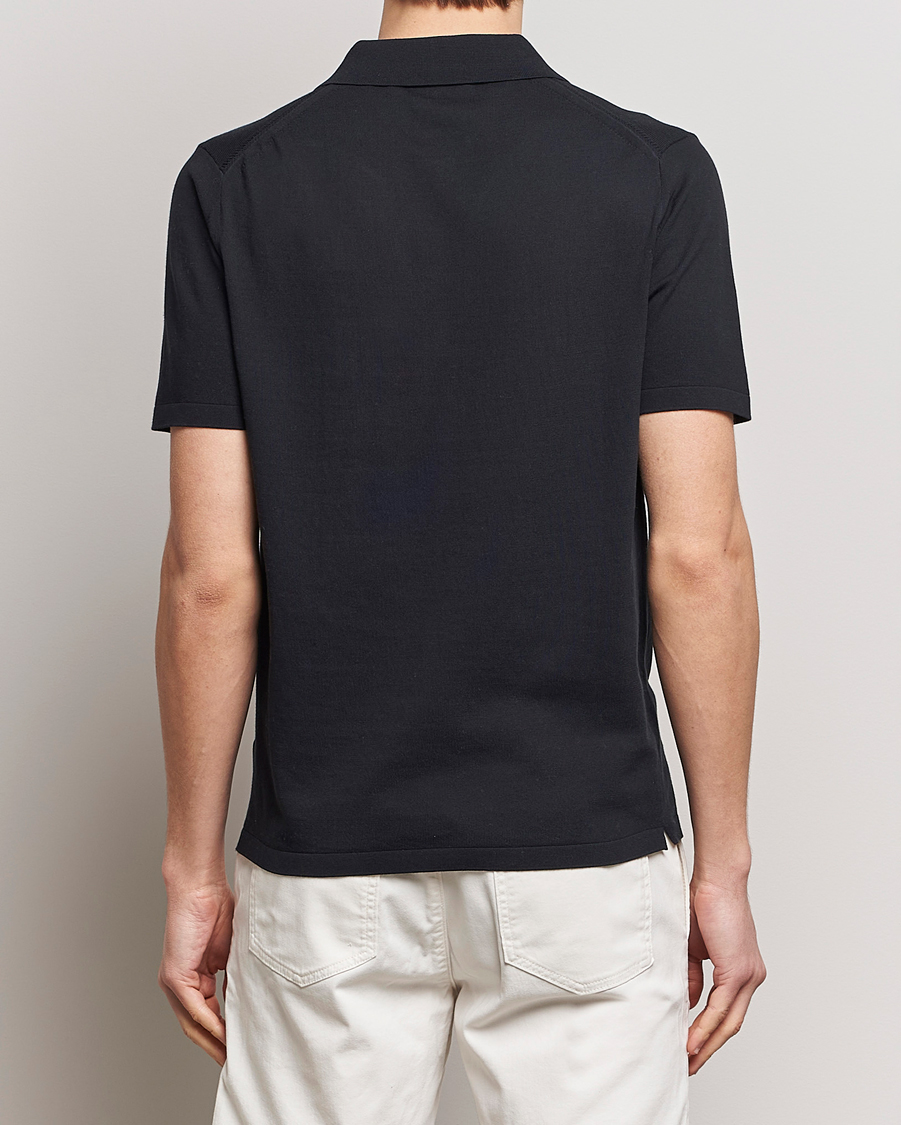 Homme | Polos | Tiger of Sweden | Orbit Knitted Cotton Polo Dark Sailing