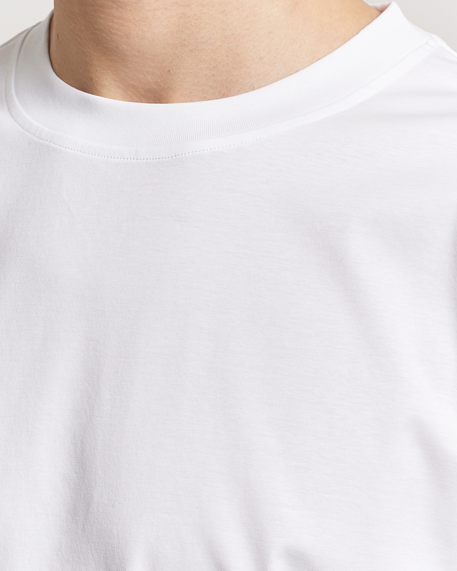 Homme | T-shirts | Tiger of Sweden | Mercerized Cotton Crew Neck T-Shirt Pure White