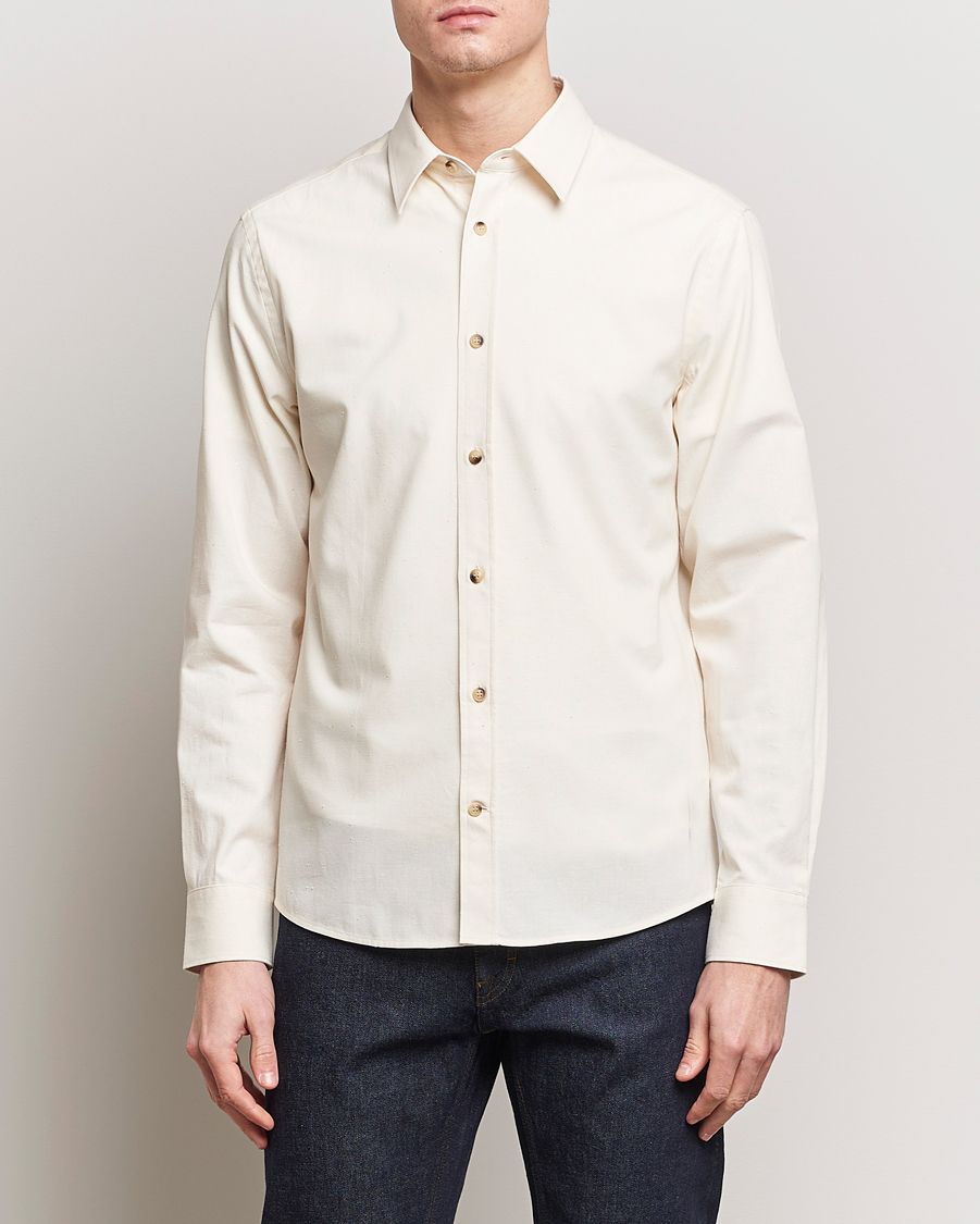 Homme | Chemises Décontractées | Tiger of Sweden | Spenser Cotton Shirt Off White