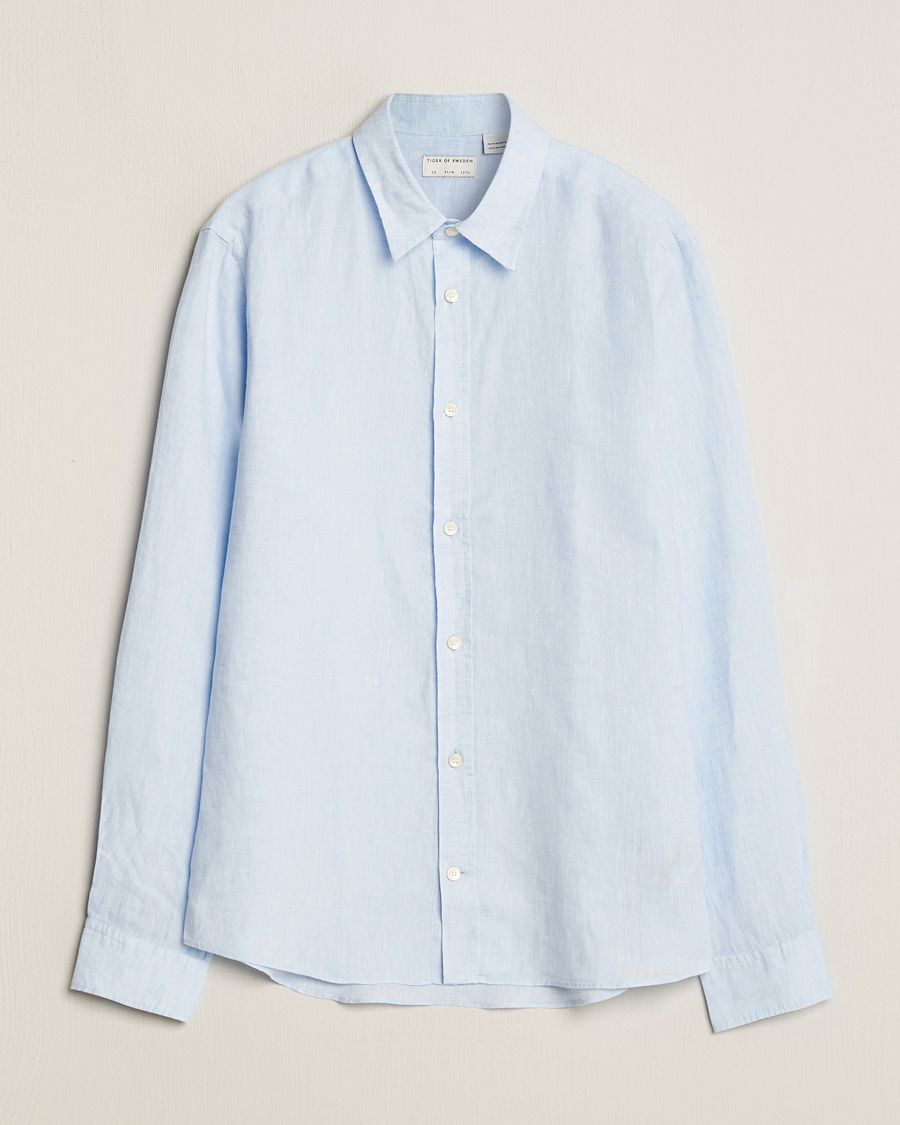Homme | Chemises | Tiger of Sweden | Spenser Linen Shirt Light Blue