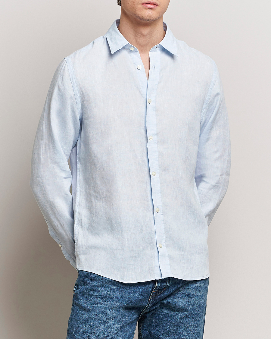Homme | Chemises En Lin | Tiger of Sweden | Spenser Linen Shirt Light Blue