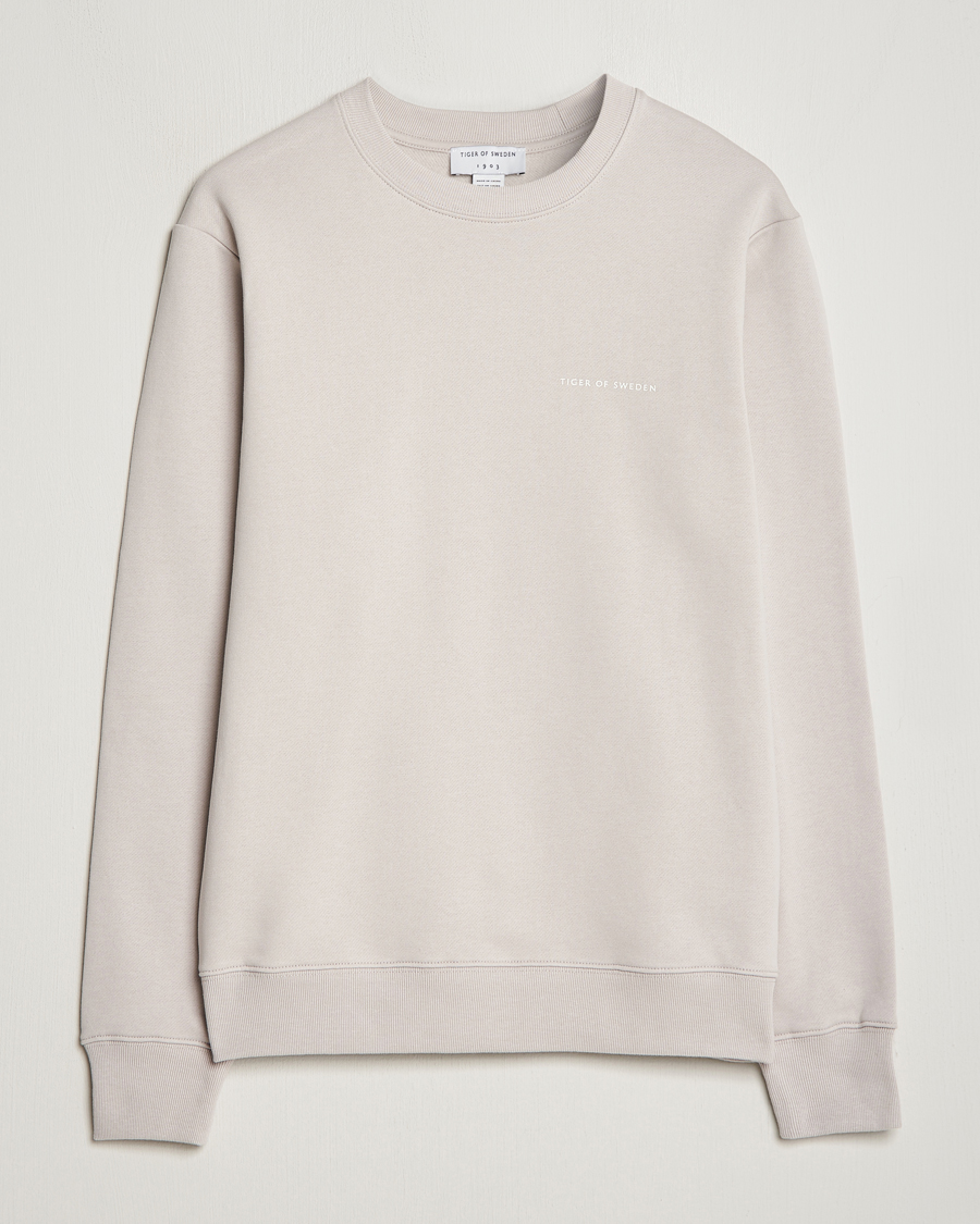 Homme | Pulls Et Tricots | Tiger of Sweden | Emerson Crew Neck Sweatshirt Grey Sand