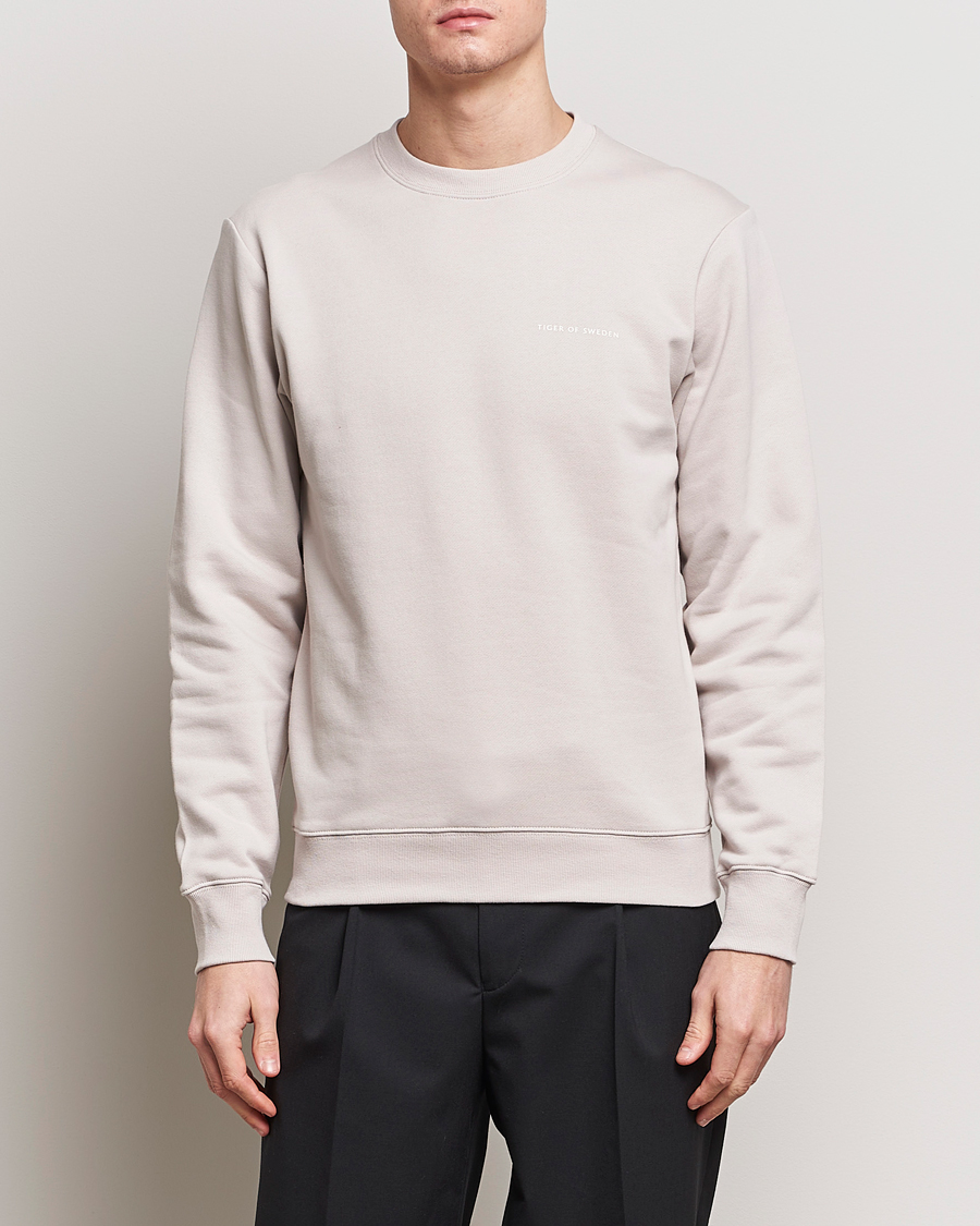 Homme | Pulls Et Tricots | Tiger of Sweden | Emerson Crew Neck Sweatshirt Grey Sand