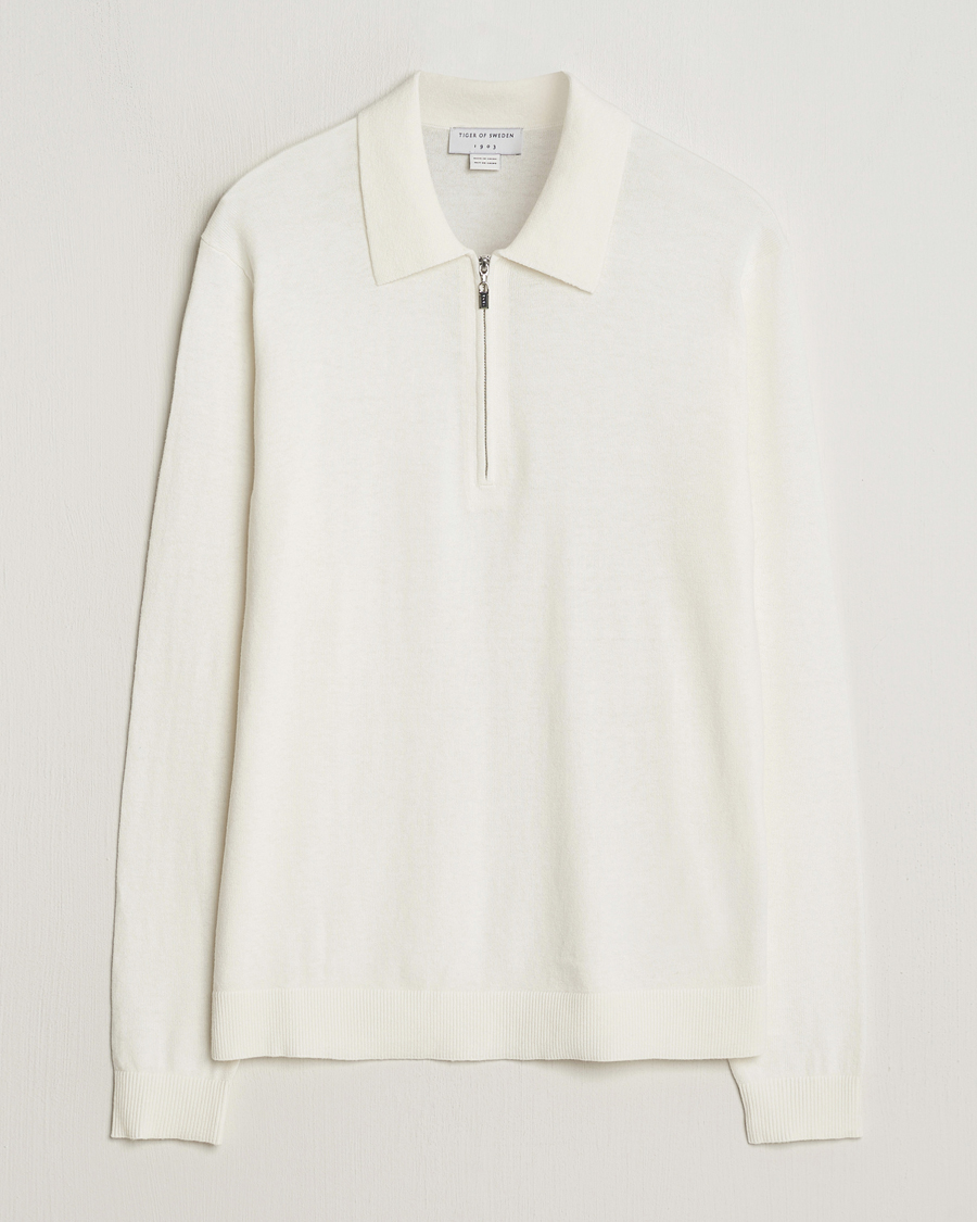 Homme | Pulls Et Tricots | Tiger of Sweden | Orbit Wool/Cotton Half Zip Summer Snow