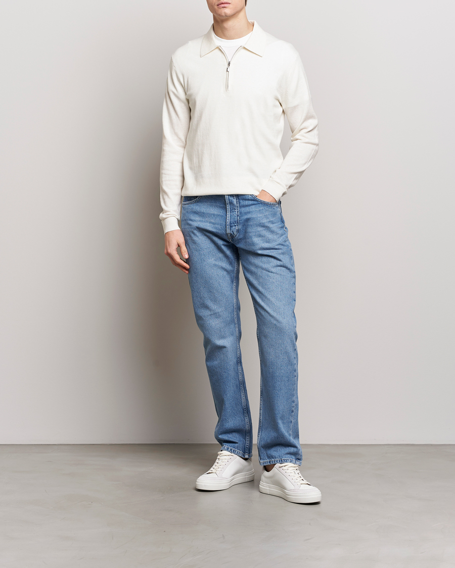 Homme | Pulls Et Tricots | Tiger of Sweden | Orbit Wool/Cotton Half Zip Summer Snow