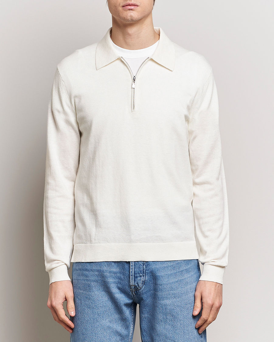 Homme | Pulls Et Tricots | Tiger of Sweden | Orbit Wool/Cotton Half Zip Summer Snow