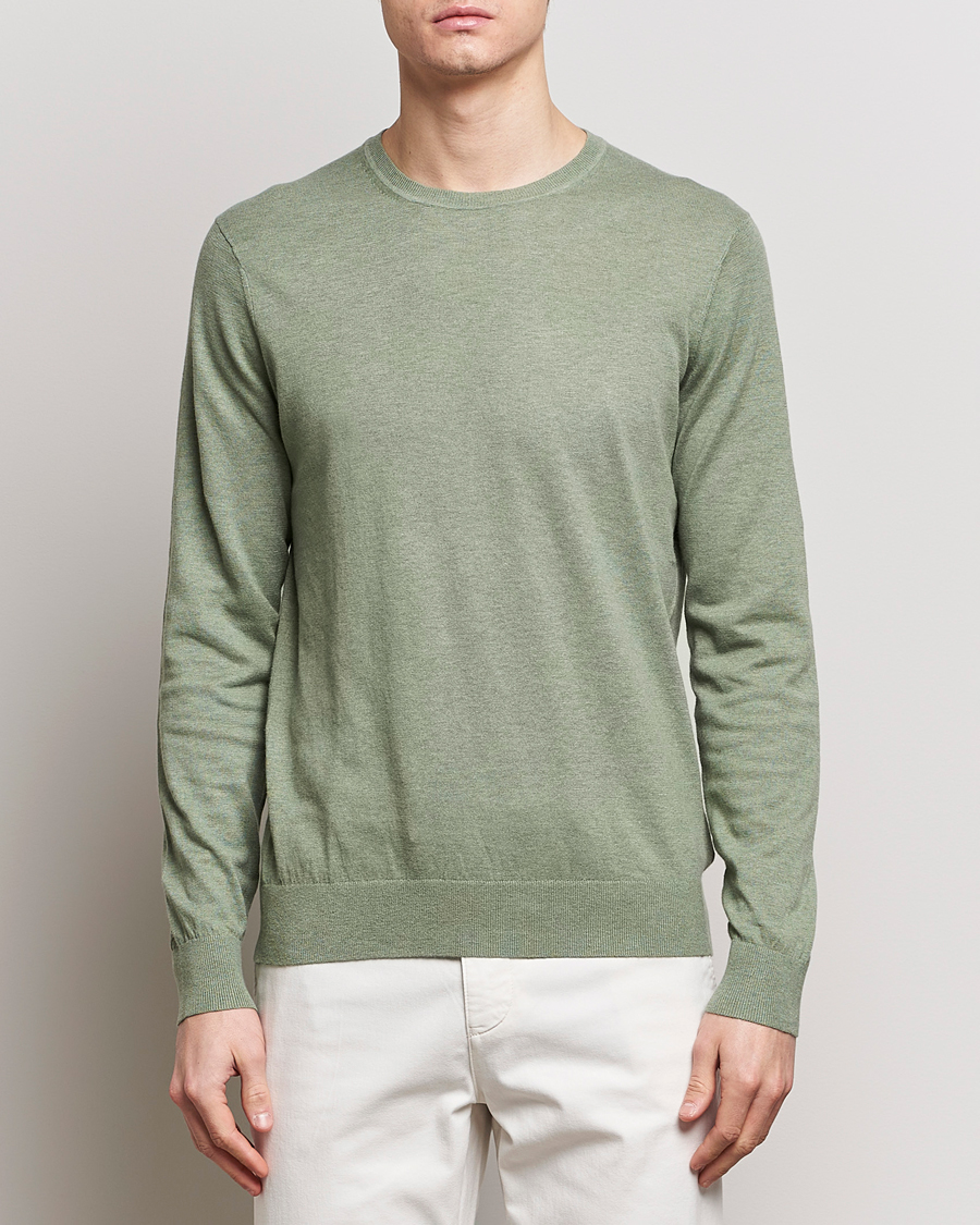 Homme |  | Tiger of Sweden | Michas Cotton/Linen Knitted Sweater Shadow