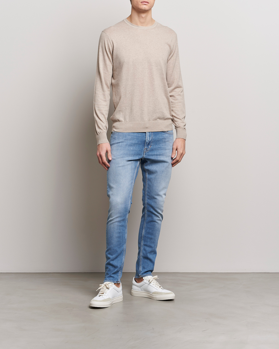 Homme | Pulls Et Tricots | Tiger of Sweden | Michas Cotton/Linen Knitted Sweater Soft Latte