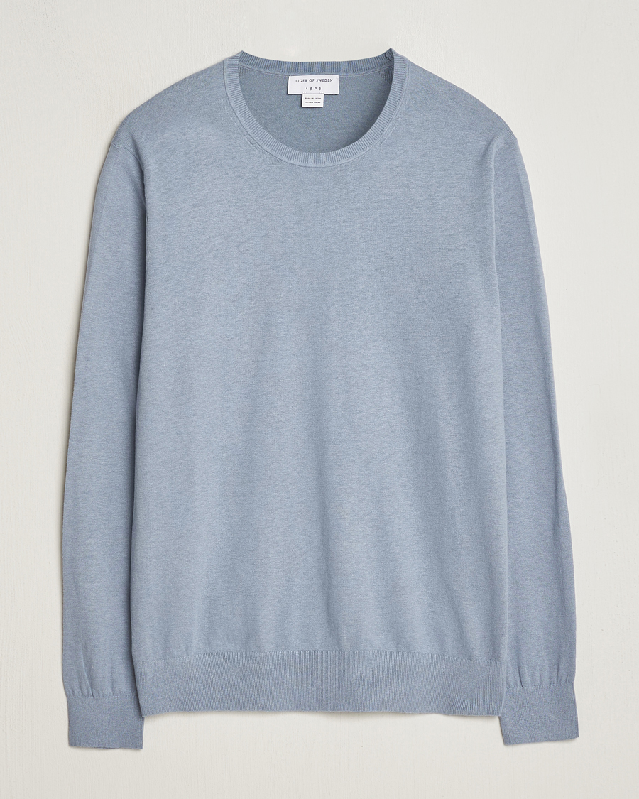 Homme | Pulls Et Tricots | Tiger of Sweden | Michas Cotton/Linen Knitted Sweater Polar Blue