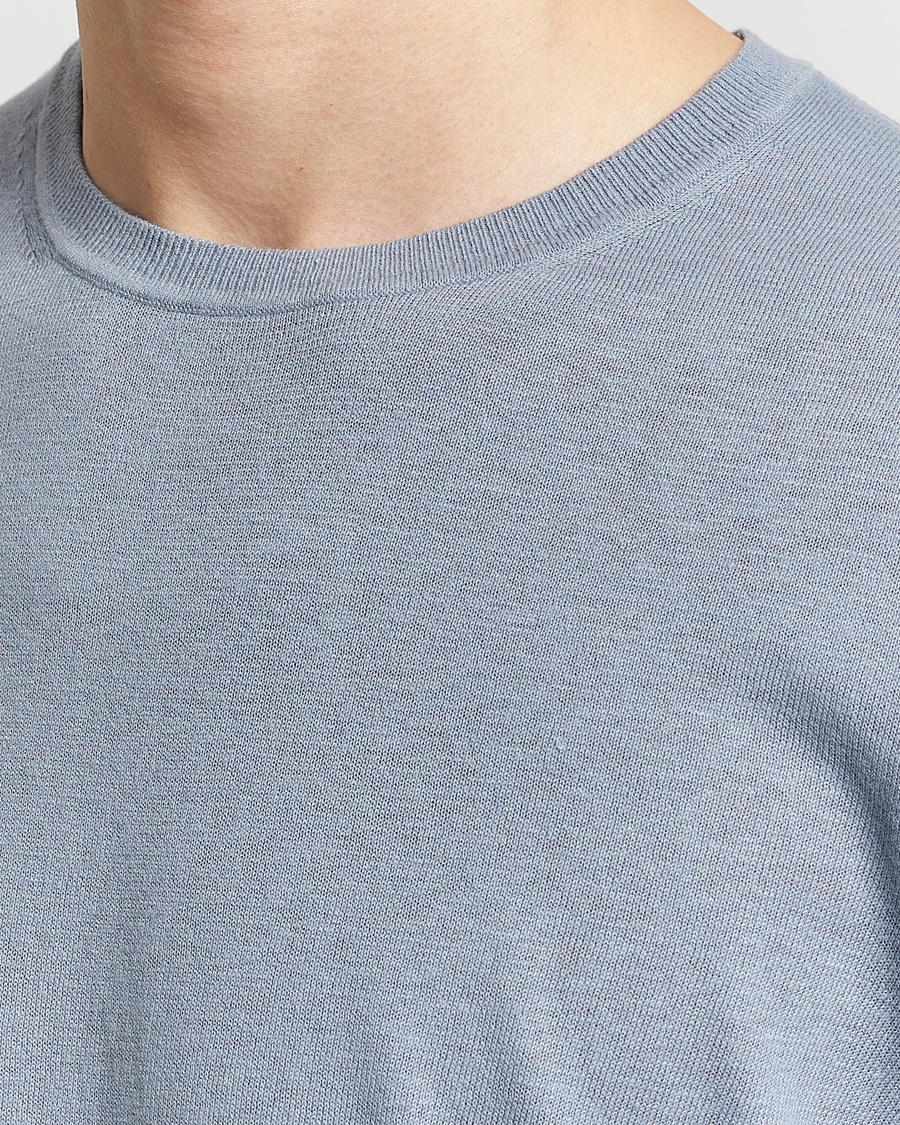 Homme | Pulls Et Tricots | Tiger of Sweden | Michas Cotton/Linen Knitted Sweater Polar Blue