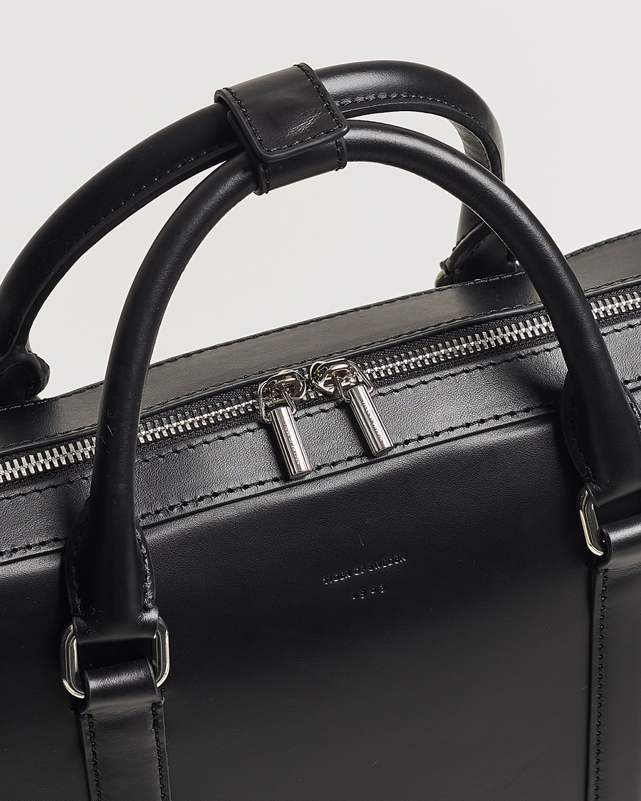 Homme | Tiger of Sweden Brevis Smooth Leather Briefcase Black | Tiger of Sweden | Brevis Smooth Leather Briefcase Black