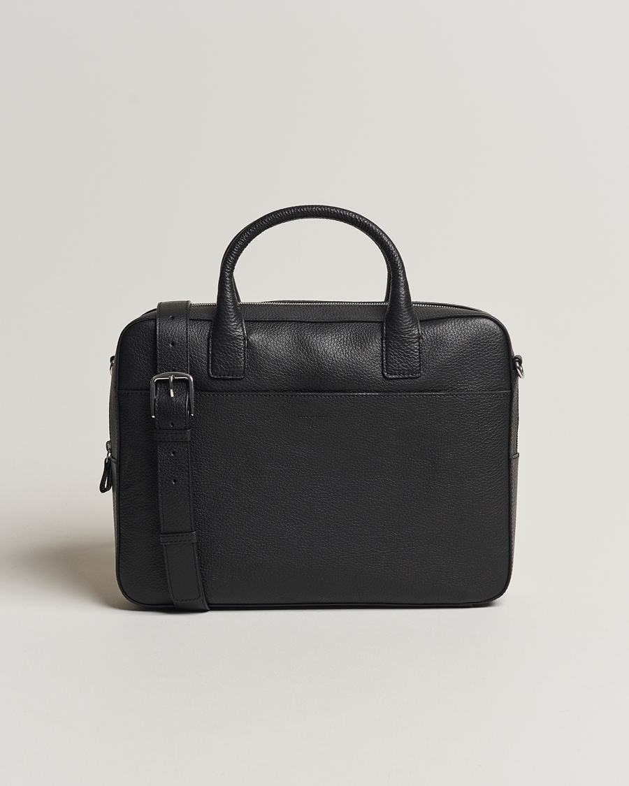 Homme | Tiger of Sweden Capa Grained Leather Briefcase Black | Tiger of Sweden | Capa Grained Leather Briefcase Black